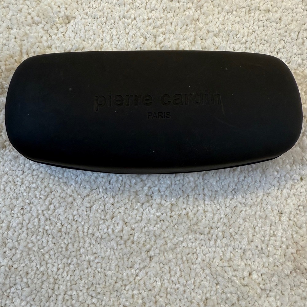 Pierre‎ Cardin Black Hard Shell Eyeglasses Case Paris Logo